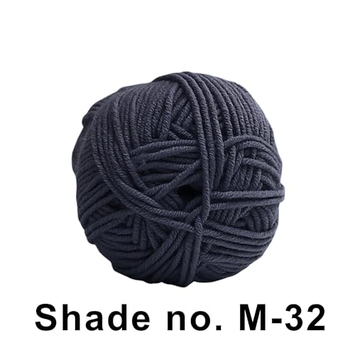 Image of VCR 4ply Navy Blue Yarn, 100 Grams Hank, 190 Meters Length, Acrylic Ball for Crochet and Knitting, Soft Crosia Threads, Pack of 1 Yarn, Suitable for DIY Crafts