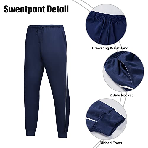 LBL Leading the Better Life Men's Casual Tracksuit Long Sleeve Sweat Suit Running Jogging Athletic Sports Set4