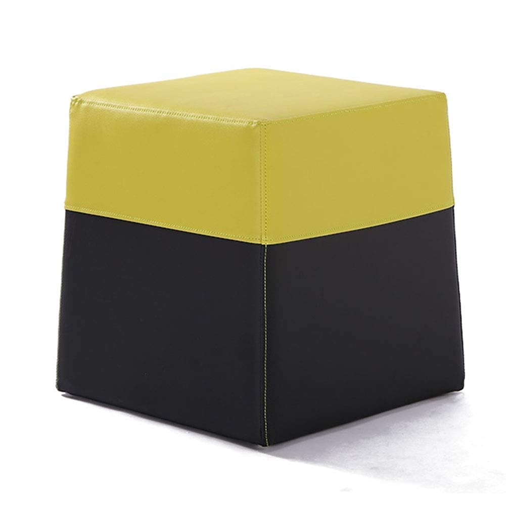 Pouf ottoman rond en cuir pour sublimer l'entrée du salon
