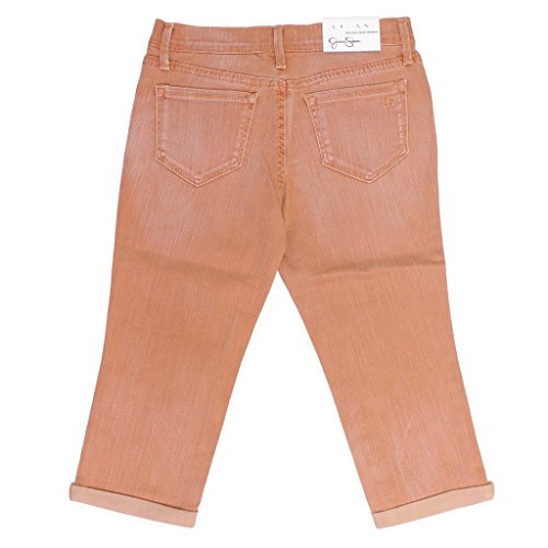 Jessica Simpson Rolled Crop Skinny Jean for Girls (7, Canyon Pink/Rocco)2