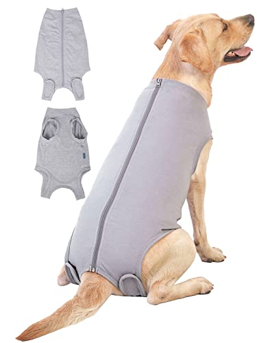 Image of Dog Surgery Recovery Suit - After Spay, Abdominal Wounds Post Surgical Recovery, Anti Licking Breathable Dog Onesies for Small, Medium & Large Pet, Alternative Bandages Cone E-Collar