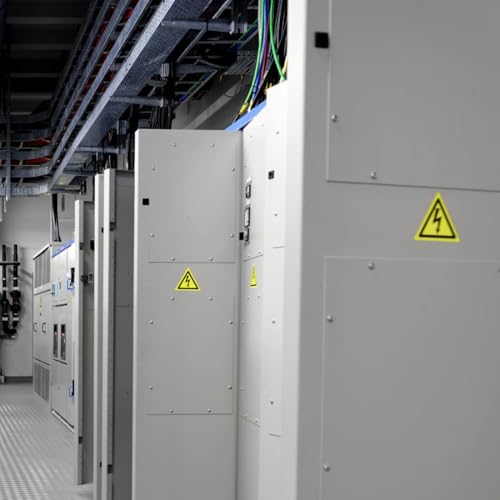 BOBOZHONG 20 Stück 5cm/10cm Aufkleber Elektro Warnschild Elektrische Spannung Achtung Stark Haftende Sicherheitswarnschilder, Dreieck Schild Folie Selbstklebend