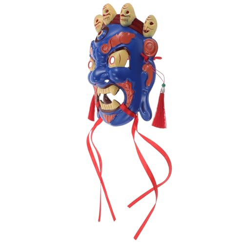 Masque de Carnaval Traditionnel sculpté main pour spectacle d'opéra