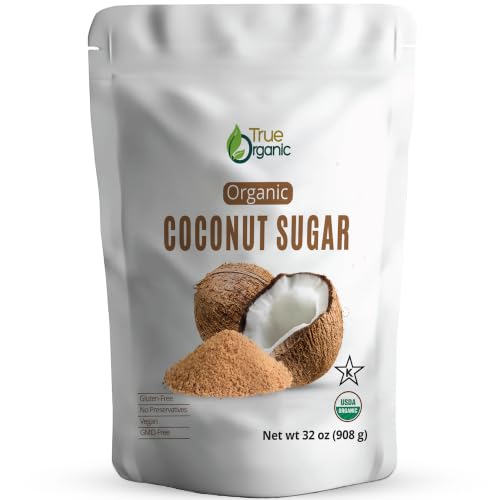 True Organic Coconut Sugar Powder 32 oz – Certified Organic, USDA...