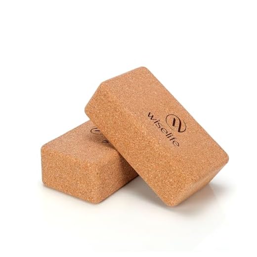 WiseLife Extra Large Cork Yoga Blocks | High-Density, Premium Cork | Non-Slip, Odor-Resistant, Soft Surface for Balance, Support & Stability | Ideal for Yoga, Pilates & Exercise (Set of 2)