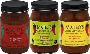 Mateo's Gourmet Salsa 16Oz Glass Jar (Pack Of 3) Select Heat Level Below (Sampler Pack With 1 Of Each Heat Level) #TOP5