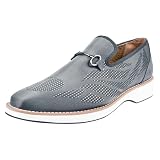 LIBERTYZENO Mens Tuxedo Canvas Textile Noble Loafers and Slip On Shoes Powerball Gray 9.5