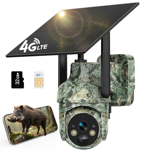 Lemnoi 4G LTE Solar Wildkamera mit SIM Karte Vorinstalliert und SD Karte, Akku Wildkamera mit Bewegungsmelder, 2K Überwachungskamera Aussen mit Farbnachtsicht, PIR Erkennung,Wasserdicht Lemnoi 4G LTE Solar Wildkamera mit SIM Karte Vorinstalliert und SD Karte, Akku Wildkamera mit Bewegungsmelder, 2K Überwachungskamera Aussen mit Farbnachtsicht, PIR Erkennung,Wasserdicht