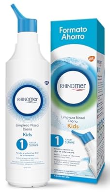 Rhinomer Spray Nasal 100% Agua de Mar  Fuerza Suave 1  Para Adultos y Niños a Partir de 1 Año  180 ml