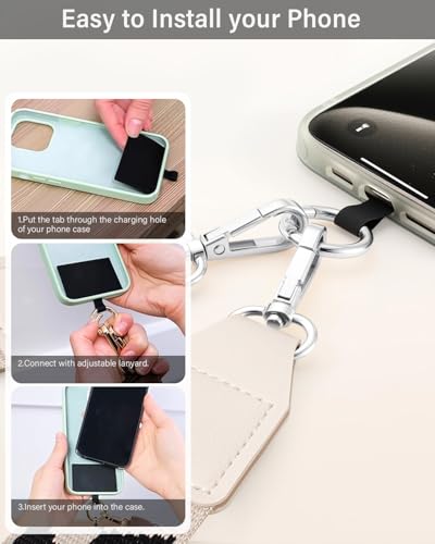 Image of 3 in 1 Strap for Bogg Bag& Clip and Go Strap for Phone with Wallet Crossbody Phone Lanyard Cellphone Lanyard for Women