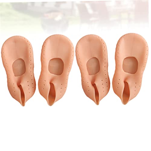 2 Pairs of SEBS Gel Anti-Crack Socks Size Color Breathable and Elastic Beach Room Socks for Dry Feet Protection4