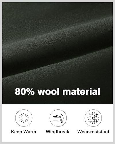 Image of APTRO Men's Pea Coat Wool Jacket Windbreaker Single Breasted Winter Coat