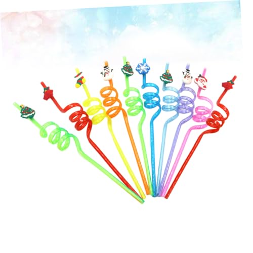 Pitillos desechables para fiesta navideña, 10 piezas miniatura 2