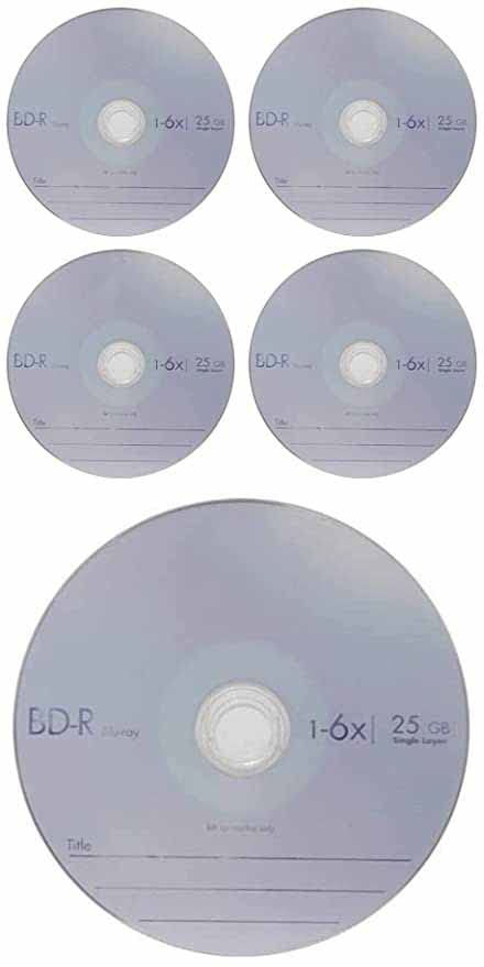 SAIKRITI ART- Branded Blue Ray 25 GB 6X BD-R Recordable (Pack of 5 Paper Sleeves Version)-image-38