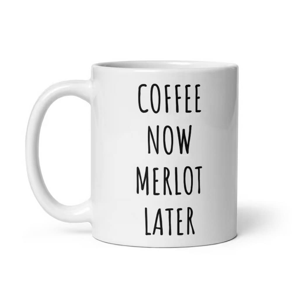 Misaavi Coffee Now Mer*ot Later Drink First Think Later Mug Coffee, A*cohol, Drinks, Drinking, Caffeine Themed Cup Gift for Coffee Lover, Caffeine Addicts, A*cohol Lovers Mug.