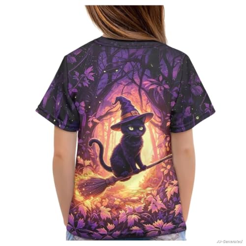 Image of Renewold Kids Novelty T-Shirt for Girls Boys Short Sleeve Crewneck Summer Tee Soft Breathable Graphic Shirt for Age 2-16