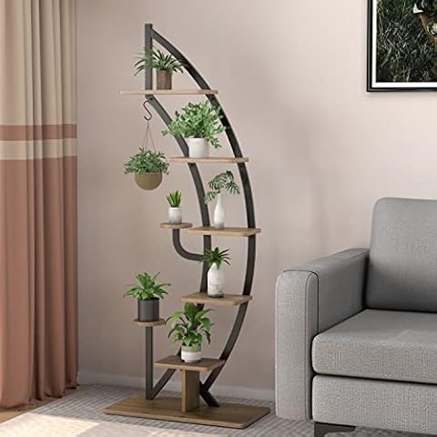 COSTWAY 8-Tier Curved Plant Stand Cover