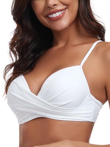 RELLECIGA Women’s Underwire Bikini Top Molded Push Up Swim Top Only Swim Bra 20252