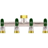 Yayamz 4 Way Garden Hose Splitter, Heavy Duty Brass Nickel Plated Rust Resistant...