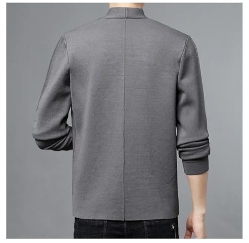 Men's Cardigan Sweater Long Sleeve Slim Fit Casual Solid Color Knitted Sweaters3
