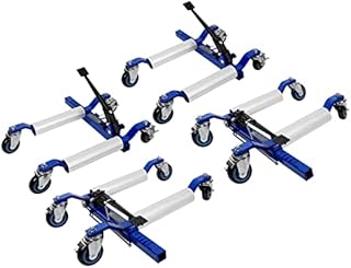 WEIZE Car Wheel Dolly, Heavy Duty Self Loading Dolly with Ratcheting Foot Pedal, 1300lbs Capacity, Set of 4