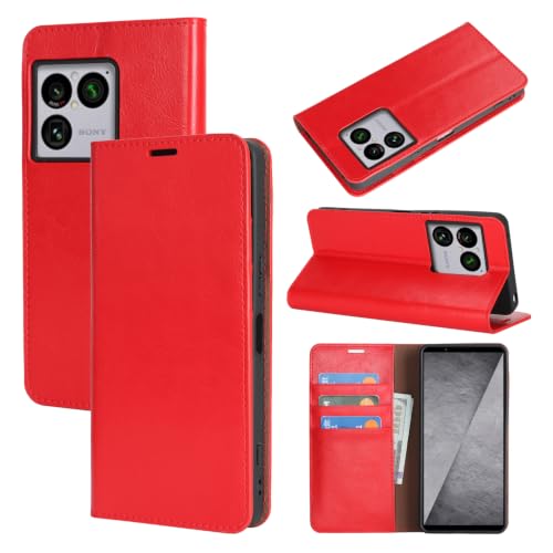 For 2026���f��Sony Xperia 1 VIII�P�[�X�蒠�^docomo SO-51G au SOG17�Ή�SoftBank XQ-GE44 �{�v���U�[����+TPU �X�^���h�@�\ �J�[�h���[ �����}�O�l�b�g�� �X�}�z�P�[�X�yMYH�z�G�N�X�y���A1