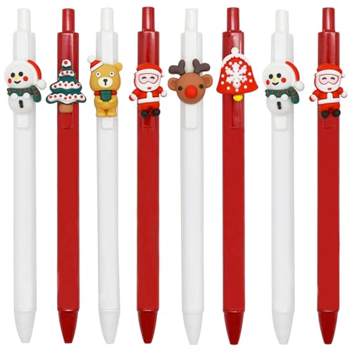 12 bolígrafos retráctiles navideños tinta negra Maydahui miniatura 1