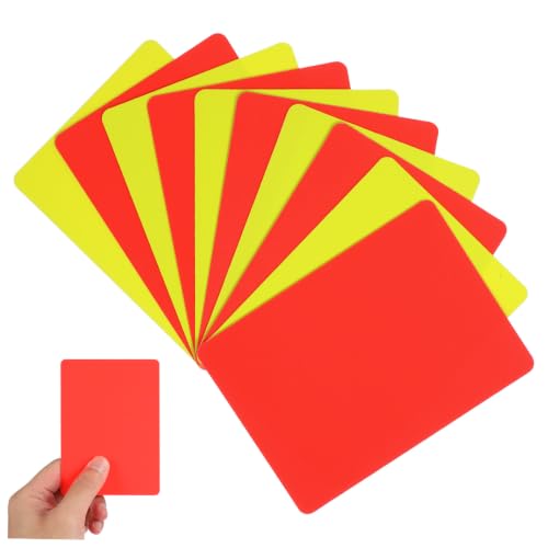 Set de 10 tarjetas de árbitro de fútbol BESPORTBLE PVC miniatura 1