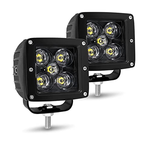 LED Cubes, YCHOW-TECH 2PCS 3 Inch 100W LED Pods Light Bar Off Road Square Driving Light Spot Beam LED Light Pods LED Work Light Fog Lights IP68 Waterproof for Truck Car SUV ATV UTV Motorcycle 4WD