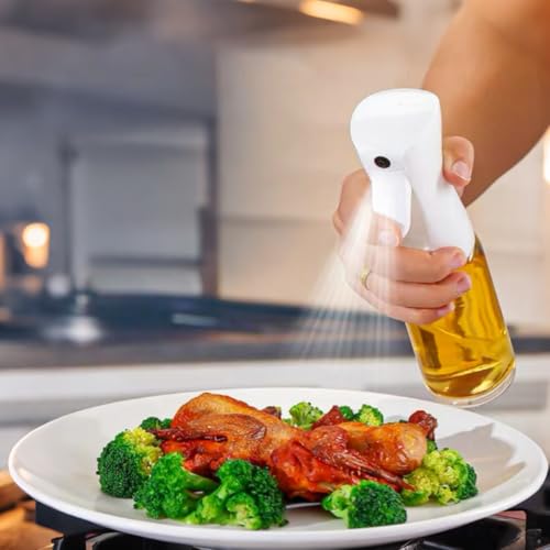 Generic Oil Sprayer - 200ml Glass Continuous Spray with Portion Control - Cooking, Salad, Air Fryer - BPA-Free, Ergonomic Design