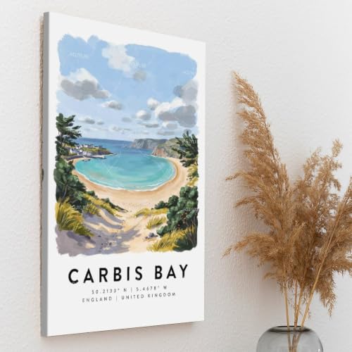 Poster Carbis Bay aquarelle vintage pour créer un salon zen et artistique - 7