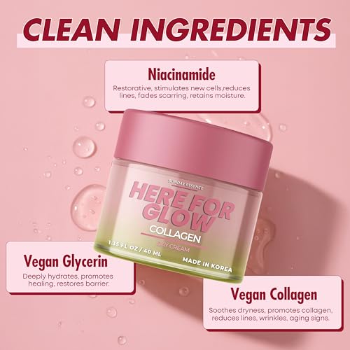 Collagen Night Cream - Dermatologist Tested, Korean Skin Care, Anti-Aging - Hydrating Moisturizer, Retains Moisture - Vegan, Non- GMO, Clean Beauty, 95% Natural - 1 Pack - Image 4