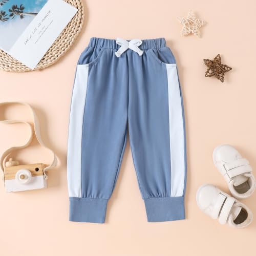 Image of FOCUTEBB Toddler Boy Clothes Baby Boys Fall Winter Outfits Long Sleeve Sweatshirt Top Jogger Pants Set Boys Outfit Set 12M-4T