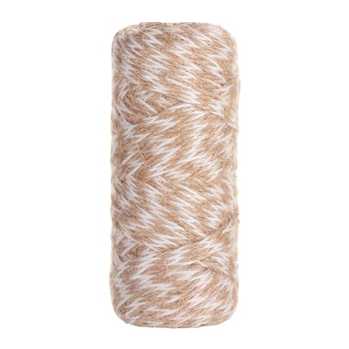 MagiDeal Cuerda de Hilo de Yute Cuerda de Hilo de Yute Cuerda de Embalaje de 10 m de Largo Cuerda de Yute Trenzada Cordón de Yute para Artes Hechas a Mano, Algodón de Yute de 7 mm.