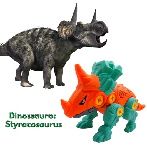 Dino Monta e Desmonta Azul Brinquedinho Infantil Dino Dinossauro De Montar E Desmontar