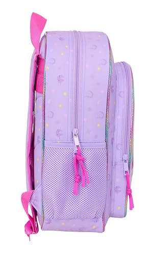 UNICORN ACADEMY plecak szkolny dla dzieci, plecak dziecięcy, odpowiedni do wózka, idealny dla dzieci w wieku szkolnym, wygodny i wszechstronny, jakość i wytrzymałość, 32 x 12 x 38 cm, fioletowy, M