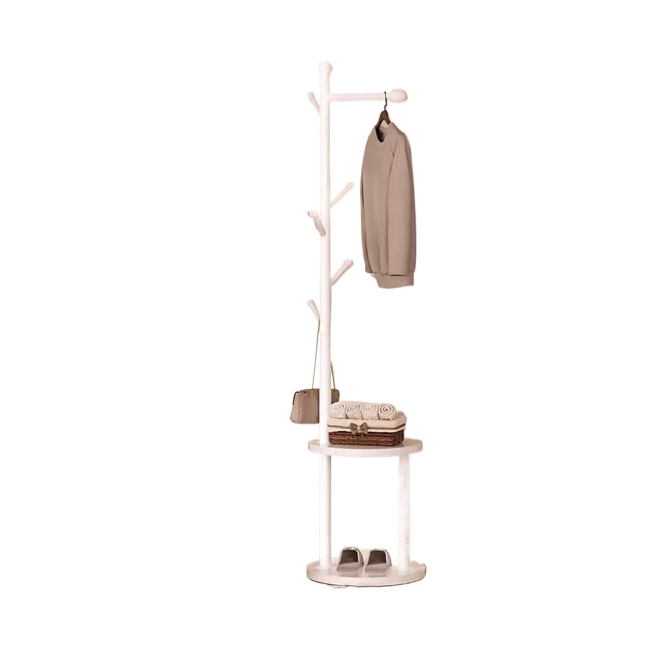 Zyyanshop White Coat Rack Tree Coat Rack Freestanding For Bedroom Office Entryway