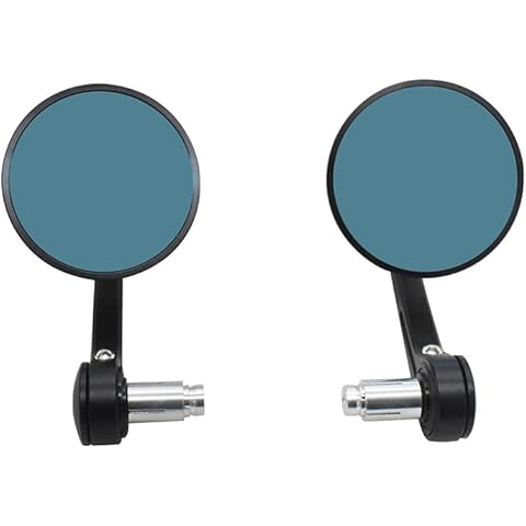 AULLY PARK 22MM 7/8" Inch Bar End Mirrors for Motorcycles, Universal Motorcycle Mirrors for Handlebars Rear View for M8/M6 Sport Naked Street Bike Cruiser Mini Moto Scooter Cover