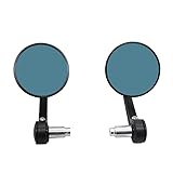 AULLY PARK 22MM 7/8' Inch Bar End Mirrors for Motorcycles, Universal Motorcycle Mirrors for Handlebars Rear View for M8/M6 Sport Naked Street Bike Cruiser Mini Moto Scooter
