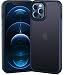 Produktbild Power Theory Hülle für iPhone 12 | 12 Pro [6.1 Zoll] - Handyhülle mit 2 Sätzen austauschbarer Aluminium-Knöpfe [Dünne, stoßfeste Schutzhülle Case] (Blau)
