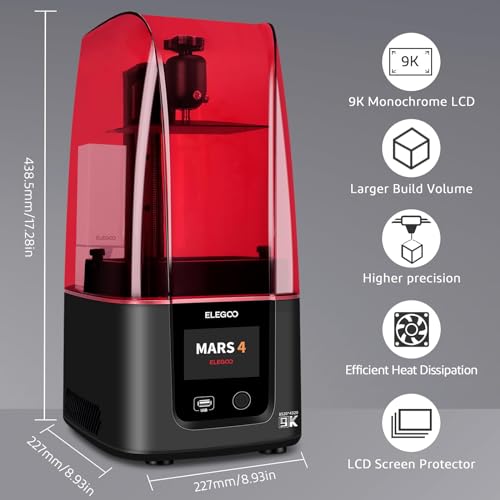 Elegoo Mars 4 Msla Resin 3D Printer With 7-Inch 9K Monochrome Lcd thumb #3