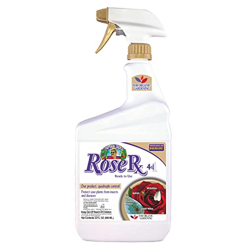Bonide Captain Jack's Rose Rx 4-in-1 Insect & Disease Control, 32 oz Ready-to-Use Spray Neem Oil for...