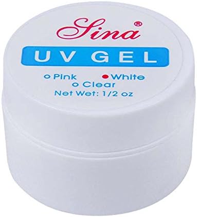 SINA Nail Art UV Builder Gel Tips Glue Set Kit Art Extension Manicure£¨White£©