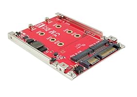 Ableconn ISAT-M2SR 2.5&quot; 7mm SATA III to Dual M.2 SATA SSD Adapter with Hardware RAID - Retain 2X M.2 SSD as 7mm 2.5&quot; SATA Drive