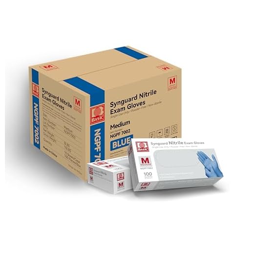 Basic Blue Nitrile Exam Gloves Case