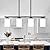 29.9'' Milk Glass Kitchen Island Light Fixtures, 4-Light Modern Dining Room Light Fixture, Black and White Pendant Lights, Linear Chandelier over Dining Table Lighting with Adjustable Rods, UL Listed