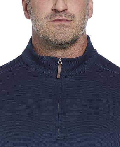 Cubavera Men's Big & Tall 1/4 Zip Ottoman Long Sleeve Sweater3