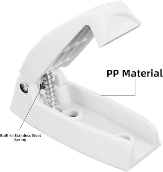 RV Trailer Door Pinch Hook Set 5 Pieces Compatible with For Travel Trailers Fifth Wheels Campers and Yachts for Secure Door Holding (White)