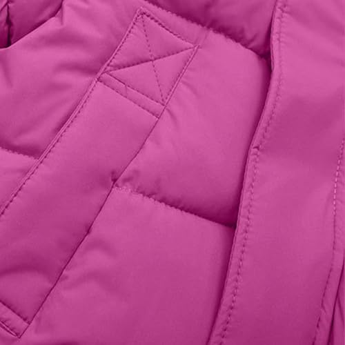 Kids Winter Coat Hooded Heavyweight Fleece Lined Thermal Girls Puffer Jacket Zip Up Snow Waterproof Windproof Outwear3
