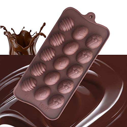 Molde de silicone em forma de ovo de páscoa com 15 cavidades - bandejas de molde de silicone para as